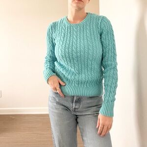 GAP Women's Cable Knit Sweater - Light Blue